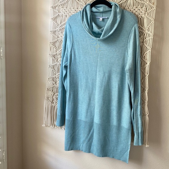 Adrienne Vittadini Sweaters - Adrienne Vittadini,light blue/turquoise,oversized,long sleeve, sweater(s…